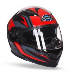 Мотошлем GEON 950 Fury (модуляр) с очками Red/Black